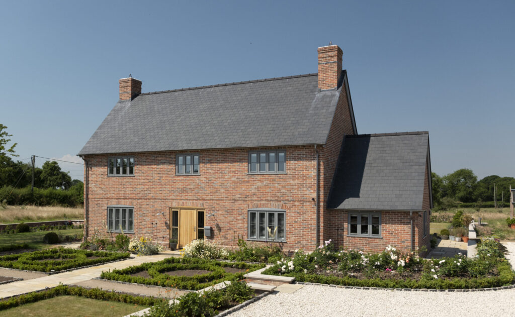 Brick house in the countryside