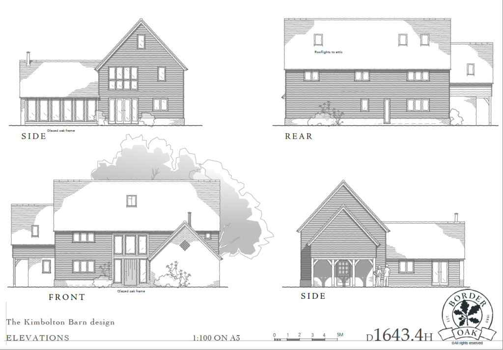 Barn house elevation drawings