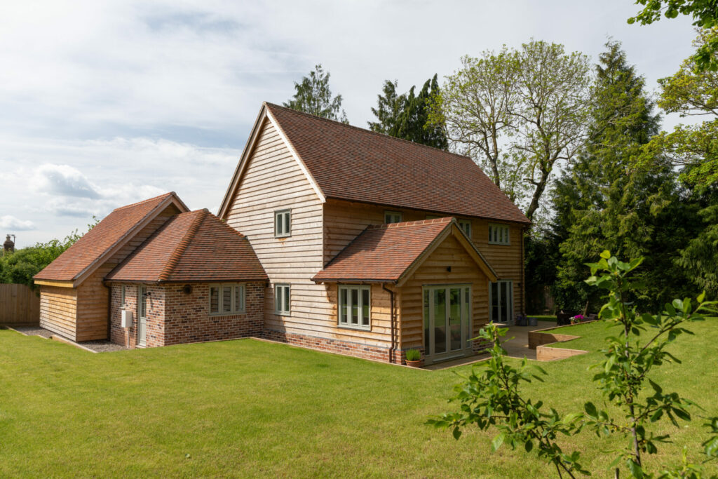 weatherbaord clad home in the Herefordshire countryside