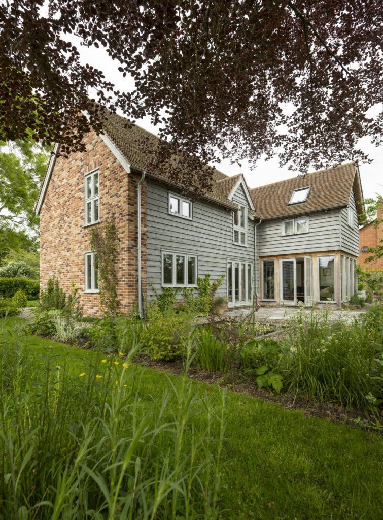Rear of country home in brick and weatherboard