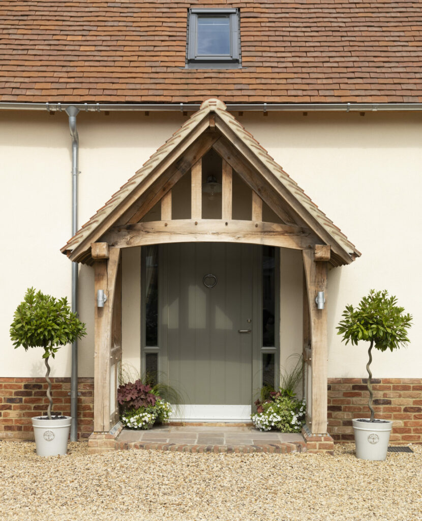 Oak frame porch and cottage